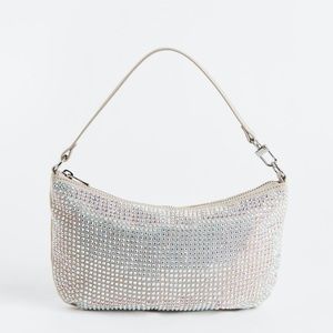 Rhinestone embellished shoulder bag